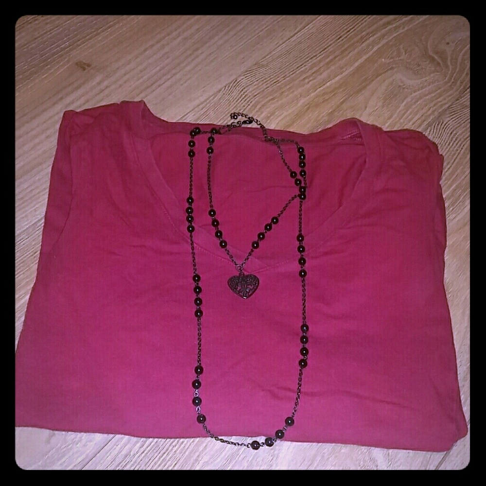 Forever 21 Red long sleeve v-neck